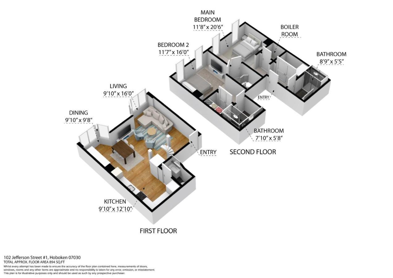 10min To Nyc - 2br/2.5bath-3beds-free Parking-no Chores * Hoboken